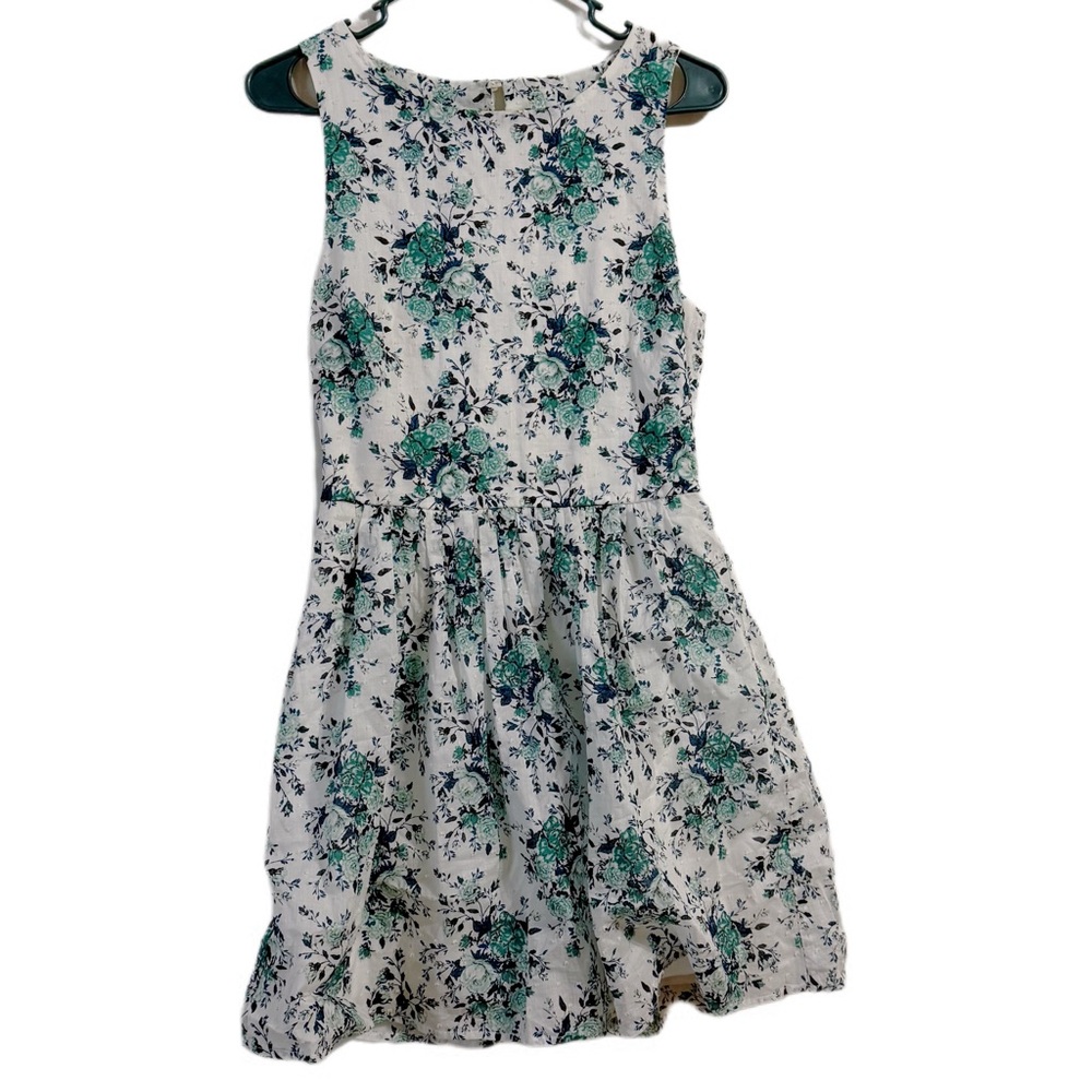 Speechless Floral Kids Dress - White and Green